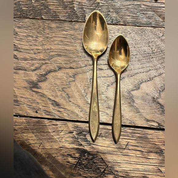 Vintage Dirigold Dirilyte Gold small Demitasse baby Spoons (6) - Picture 2 of 7